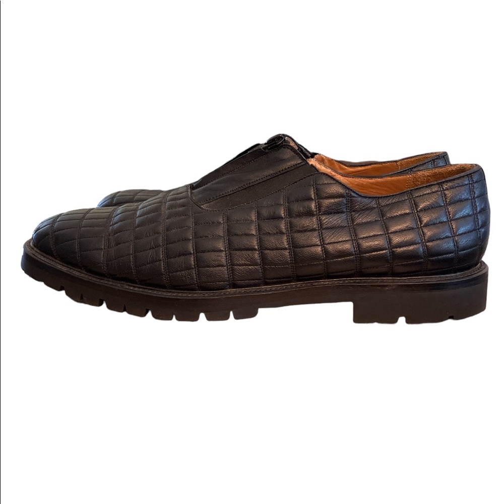 Mezlan Black Quilted Loafers